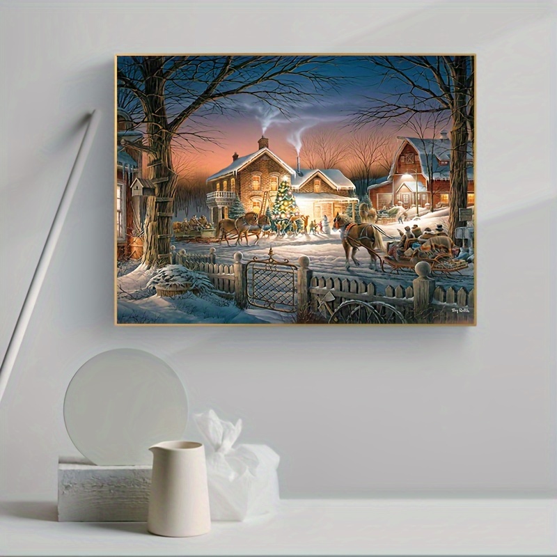 Diy Snow Scene Pattern Diamond Painting Set Mosaic - Temu