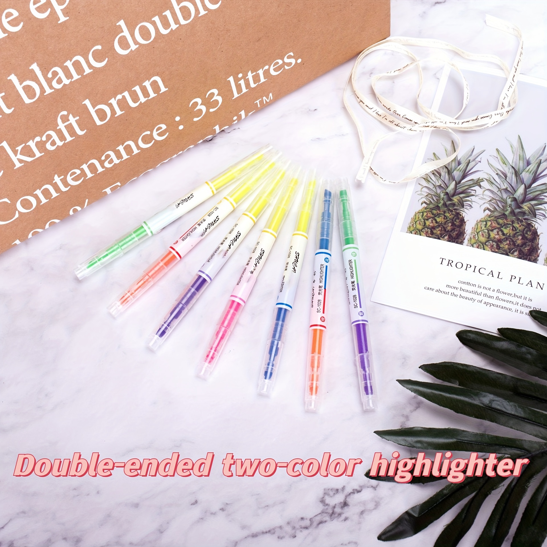 5PCS Luminous Light Pen Magic Marker 2 In 1 UV Black Light