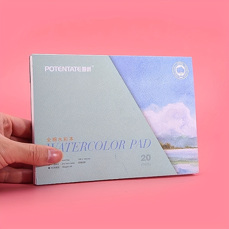 Watercolor Paper Pad 5 32 X7 68 100 Cotton Water Color Sketchbook Pad 20  Sheets 300gms 140 Lb Acid Free Ideal Watercolor Painting Textured Paper  Great Sketchbook Art Painting Drawing, Shop Latest Trends