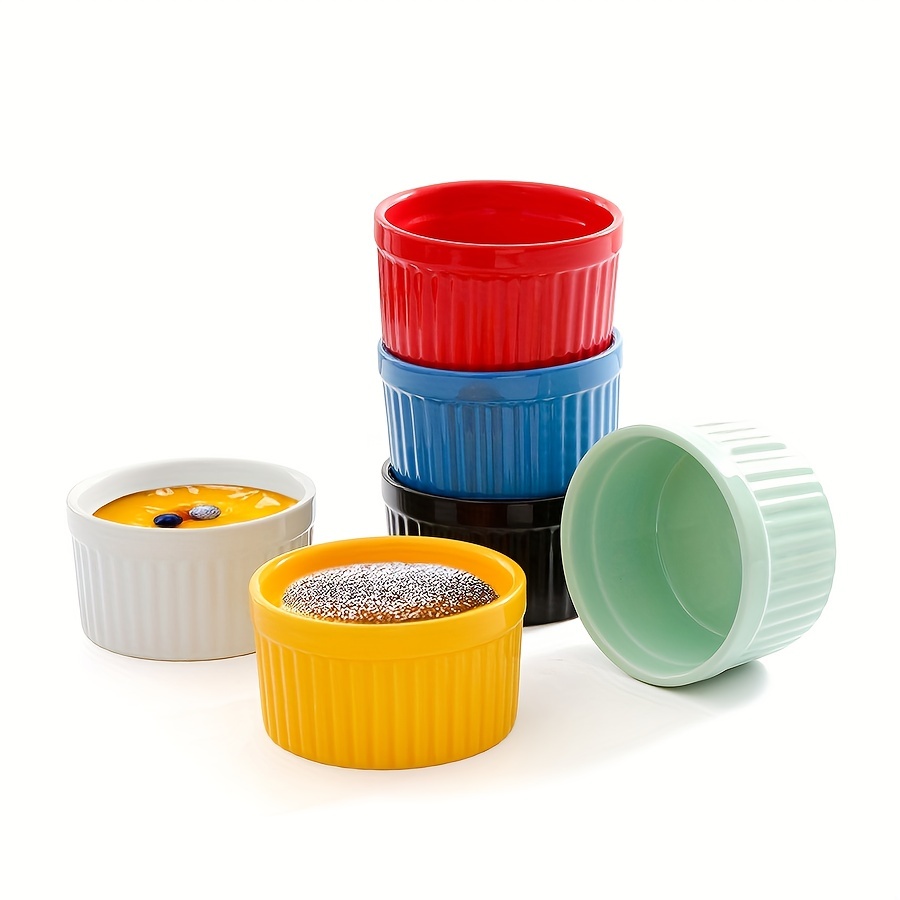 Oven Safe Porcelain Souffle Dishes For Creme Brulee, Custard