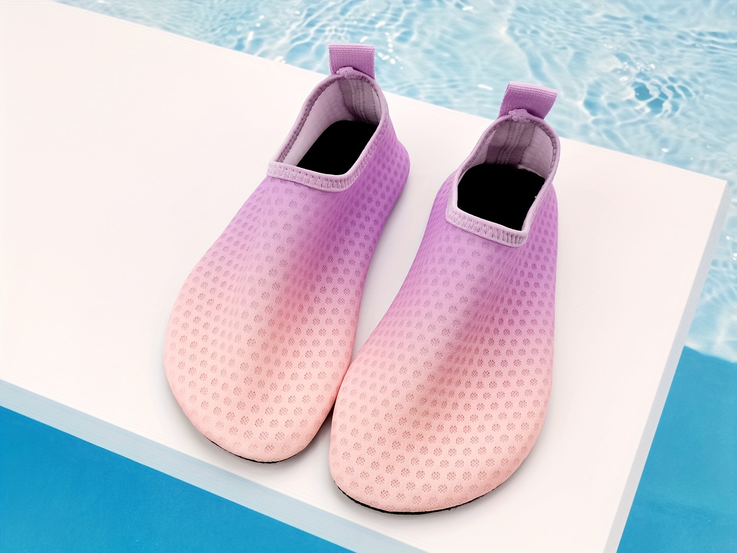 Cute Cartoon Barefoot Slip On Slippers, Lightweight Non Slip Quick Drying House Shoes For Girls, Swimming Walking Yoga, All Seasons