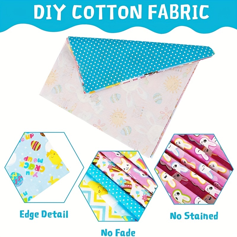 Printed Patchwork Fabric Easter Themed Fabric Squares - Temu