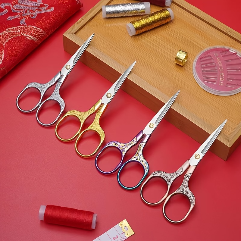 One Pair Of Professional Sewing Scissors Stainless Steel - Temu