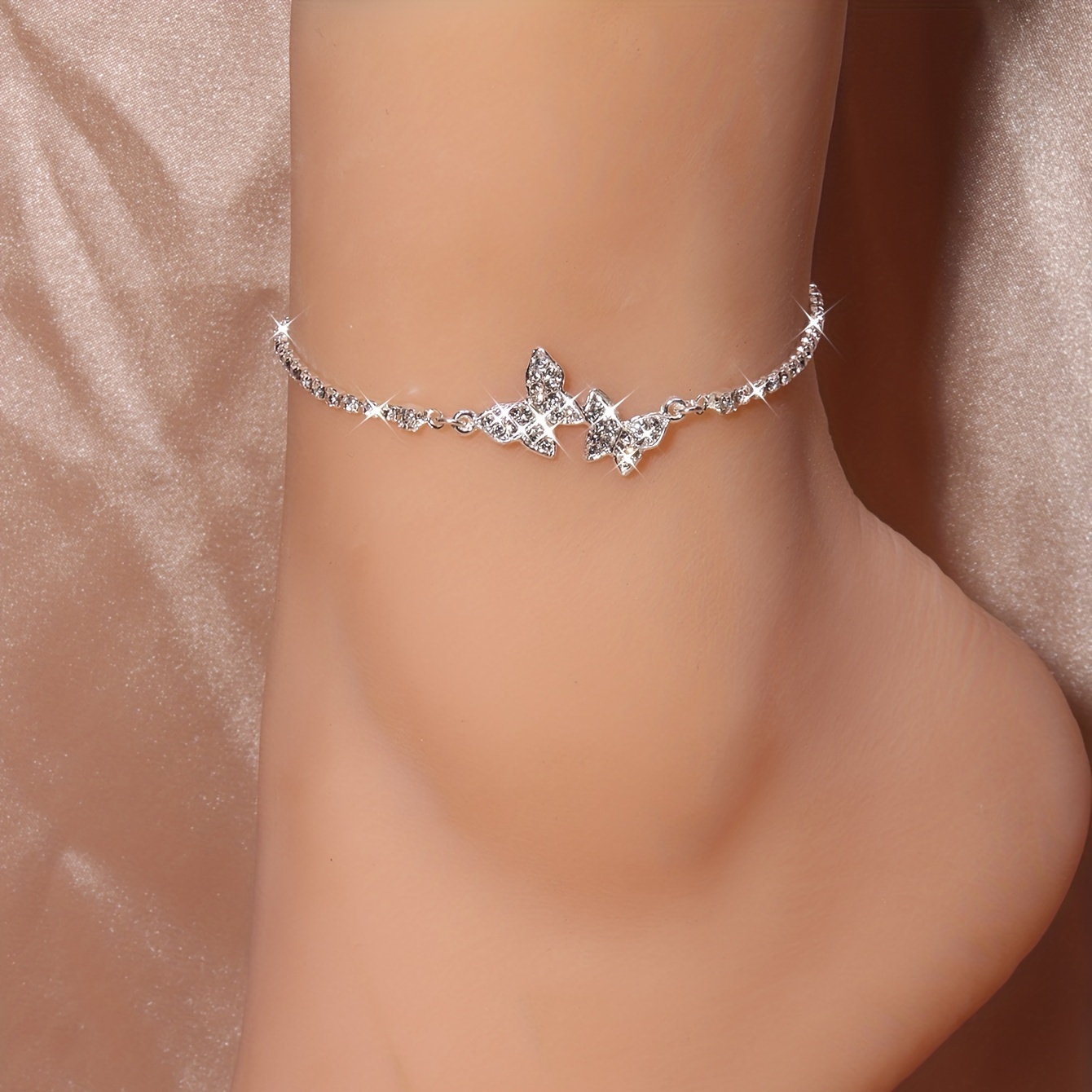 Designer Crystal Butterfly Anklet Bracelet Jewelry Cuban Safety Chain Charms  For Charm Bracelet - Buy Designer Crystal Butterfly Anklet Bracelet Jewelry  Cuban Safety Chain Charms For Charm Bracelet Product on