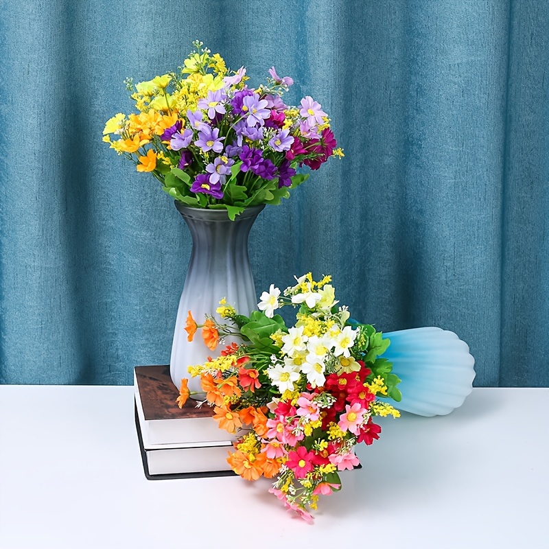 Orquídeas artificiales en maceta, decoración de sala de estar, flores  artificiales de falaenopsis con jarrón, flores artificiales, arreglo  botánico