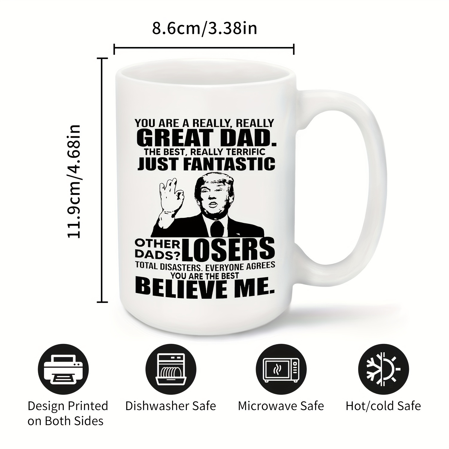 Your A Great Papa Donald Trump Front & Back Coffee Mug