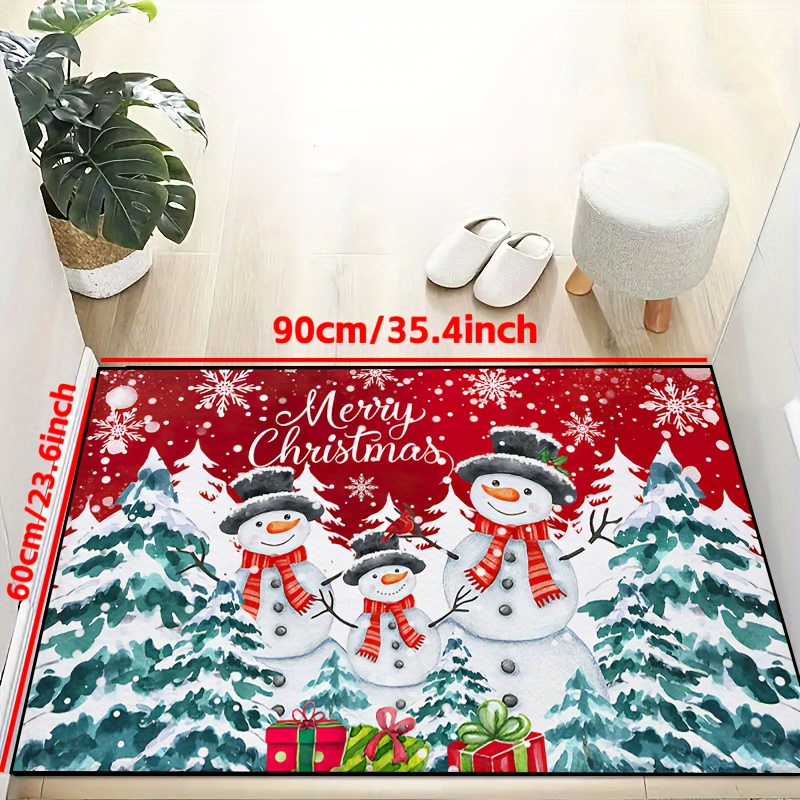 Non slip Doormat Welcome Mat Merry Christmas Snowman Xmas - Temu