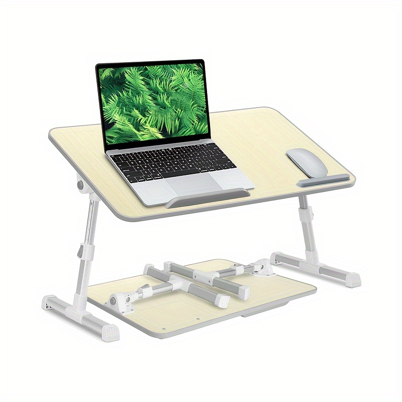 Mesa de regazo plegable portátil para laptop, escritorio para computadora  portátil de 23.6 pulgadas, mesa negra para sofá o cama, mesa de bandeja de