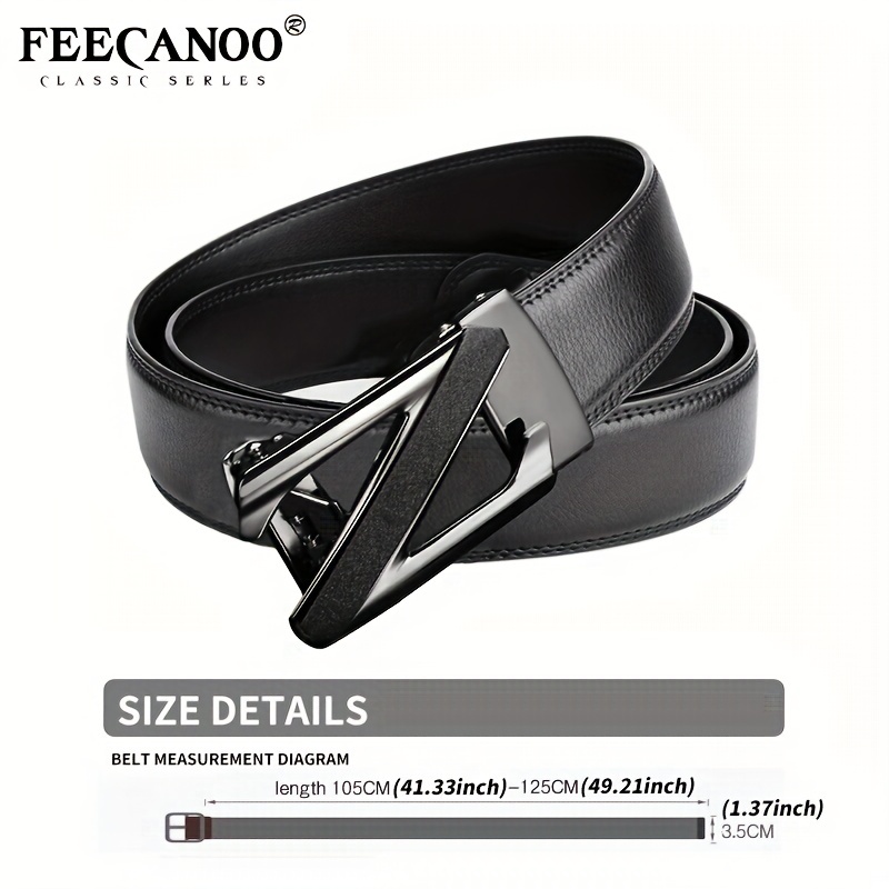 Men's Letter Leather Business Casual Pants Belt