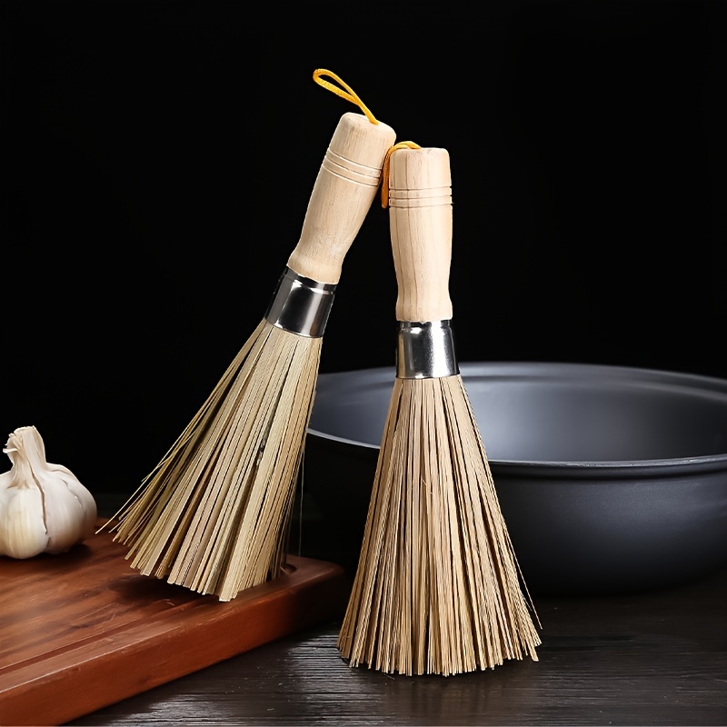 Pot Brushes, Kitchen Wooden Cleaning Scrubbers Set For Washing Cast Iron Pan /pot, For Dish, Coir Mixed Bristle - Temu