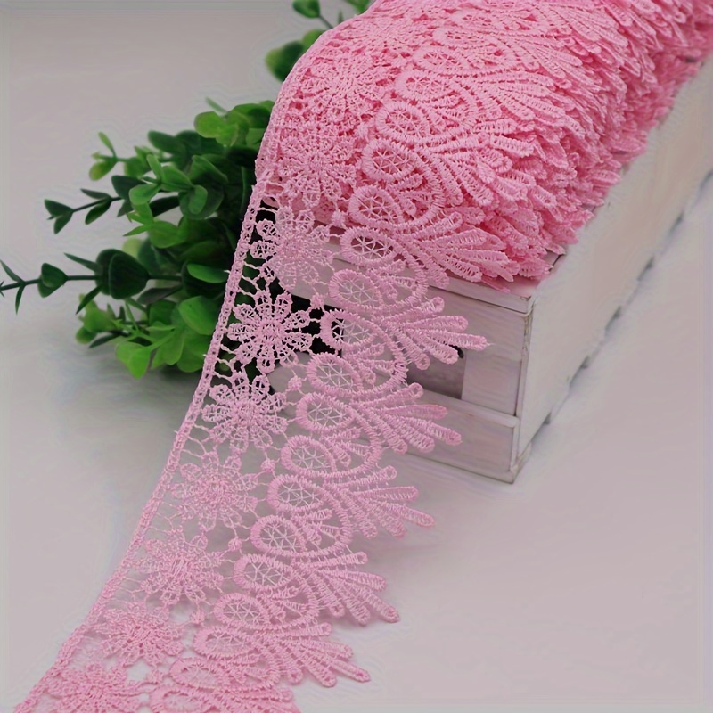 CRASPIRE 20 Yards 1.26/32mm Wide Polyester Lace Trim Vintage Lace Ribbon  Crochet Lace Scalloped Edge for Bridal Wedding Decoration Christmas Package  DIY Sewing Craft Supply (White)