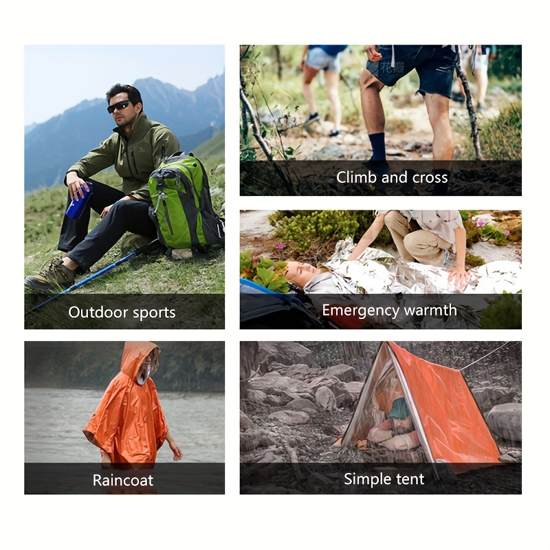 3pcs Windproof Waterproof Thermal Blanket for First Aid Outdoor Camping