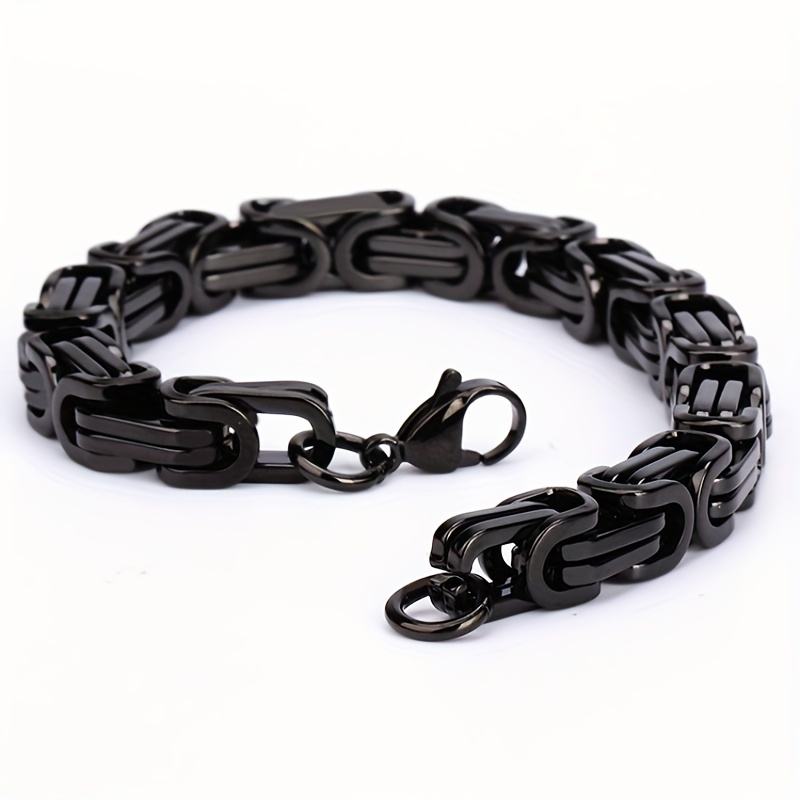 Titanium Steel Biker Bracelet Paperclip Hip hop Bracelet