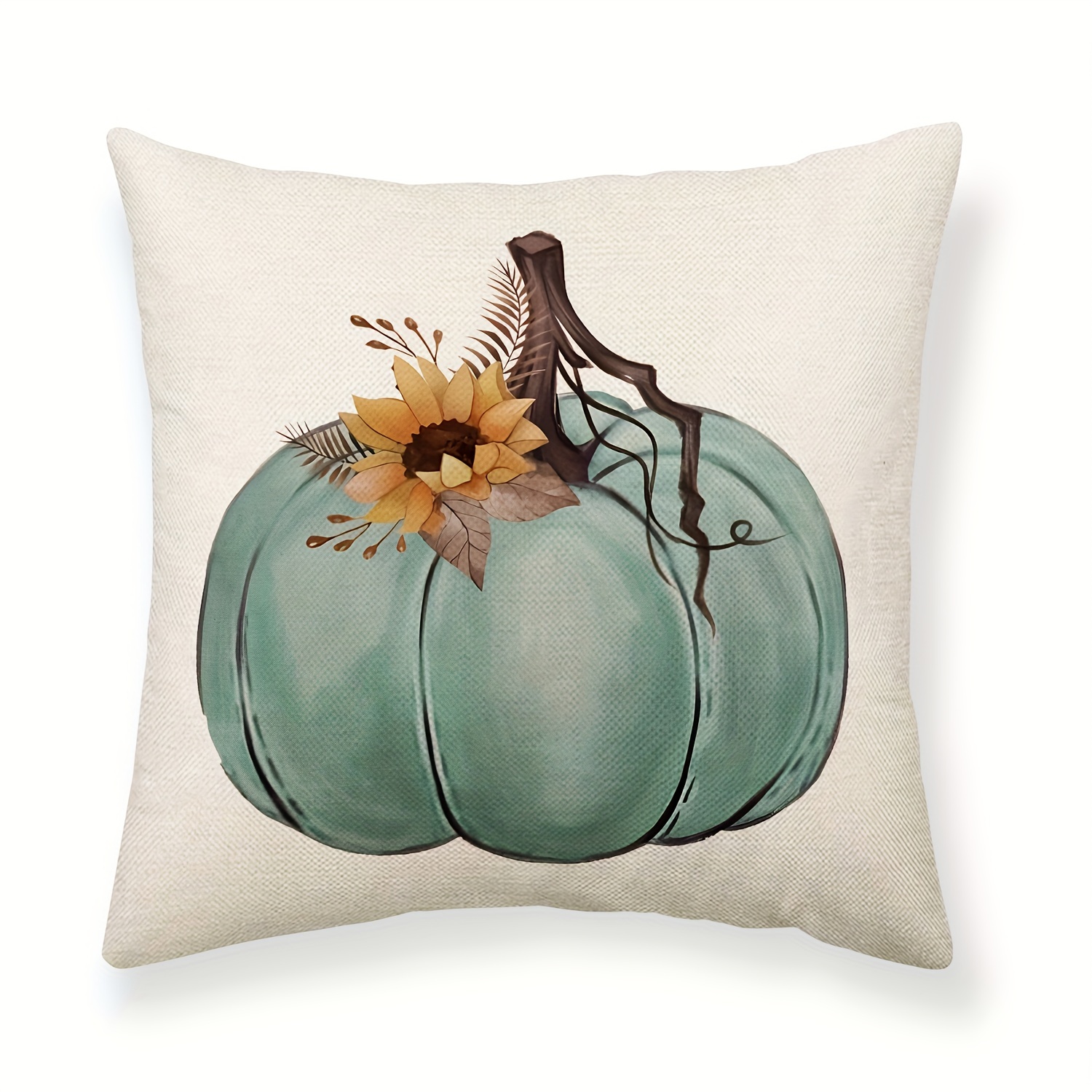 1pc Pumpkin Print Pillow Cover (without Pillow Core), Country Style  Polyester Ultra-soft Material Square Soft Comfy Decorative Cushion For  Bedroom Or Living Room Decoration