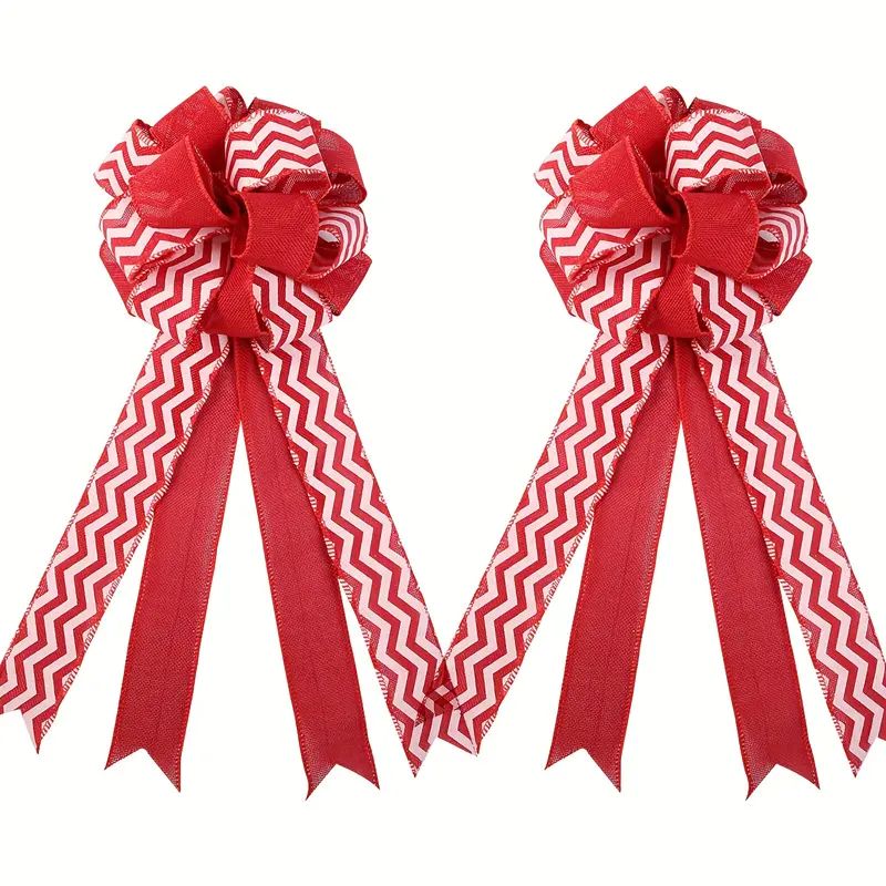 Christmas Large Bows Red Bows With Long Tails For Wreath - Temu