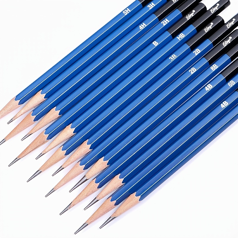 Brusarth Juego de lápices de dibujo profesional, 14 lápices de grafito,  ideal para dibujar arte, bocetos, sombreado, lápices de artista para