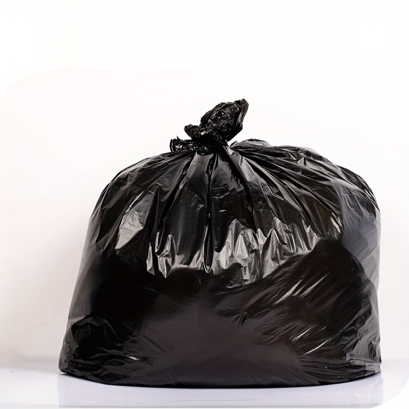 extra thick polyethylene trash bags 50 pack disposable for patio yard waste   bags for outdoor industrial commercial use fits 13 74 gallon bins details 1