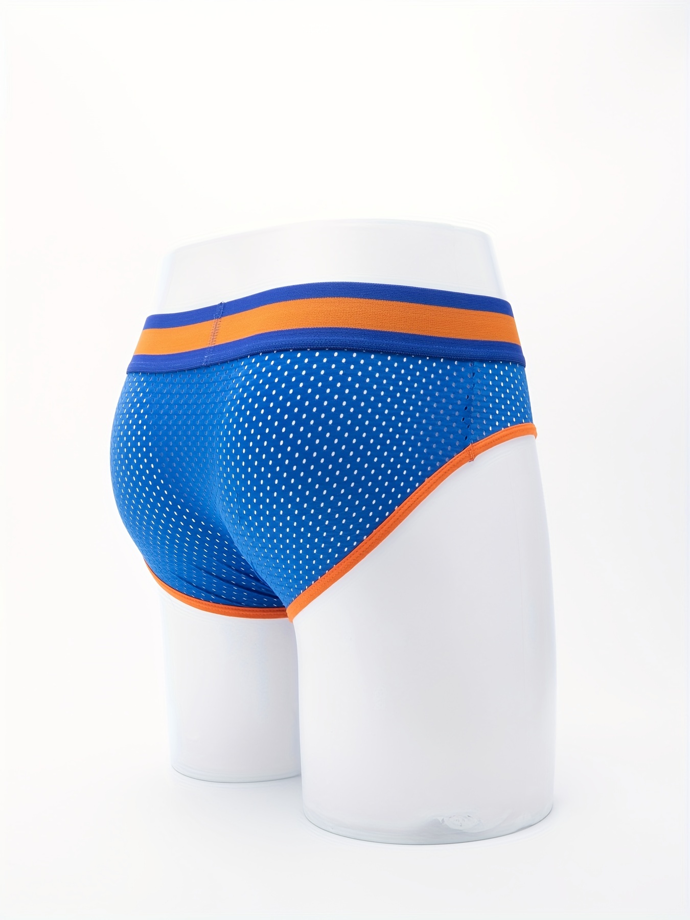 Men's U convex Pouch Low waist Plain Color Briefs Men's Mesh - Temu