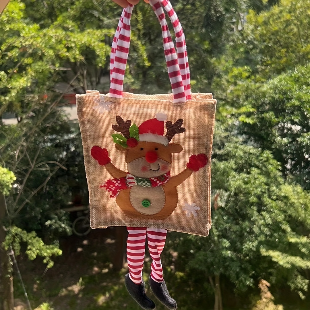  HHmei Christmas Decorations Indoor,Christmas Decorations  Cartoon Print Hanging Stripe Leg Handbag Holiday Adult's Gift Bag for Xmas  Party Favors Bags Christmas Decorations Indoor 2 Dollar Items Only : Home &  Kitchen