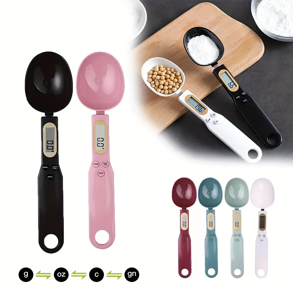 3T6B Digital Spoon Scale Electronic Measuring Spoon with 2 Replaceable  Spoons, Food Coffee Weigh Scale High Precision for Home 500/0.1g, Digital  Food