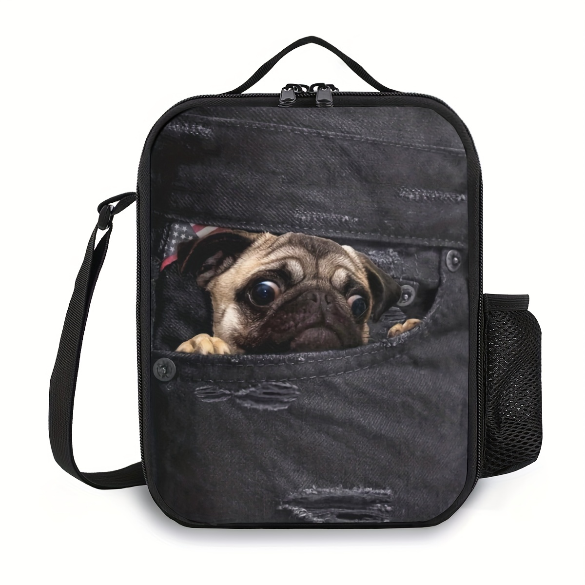 Cute Pug Dog Bento Bag Ice Pack Multifunctional Outdoor - Temu