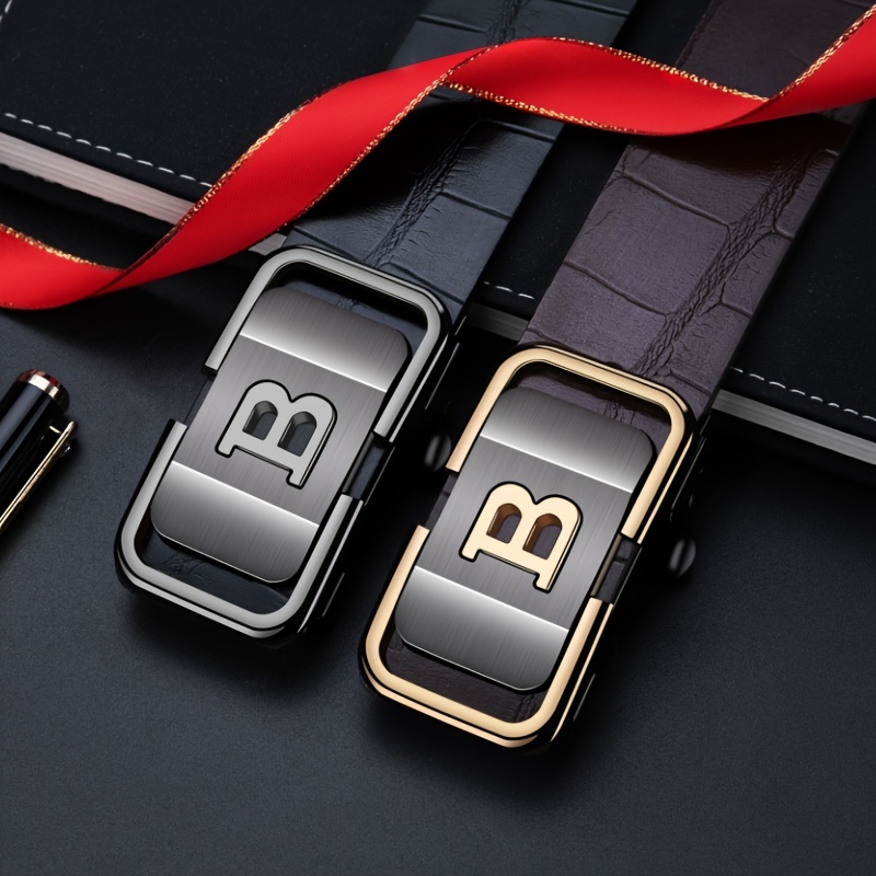 Fashion Casual Belt Men's Belts Automatic Buckle Men's Business Belt - Temu