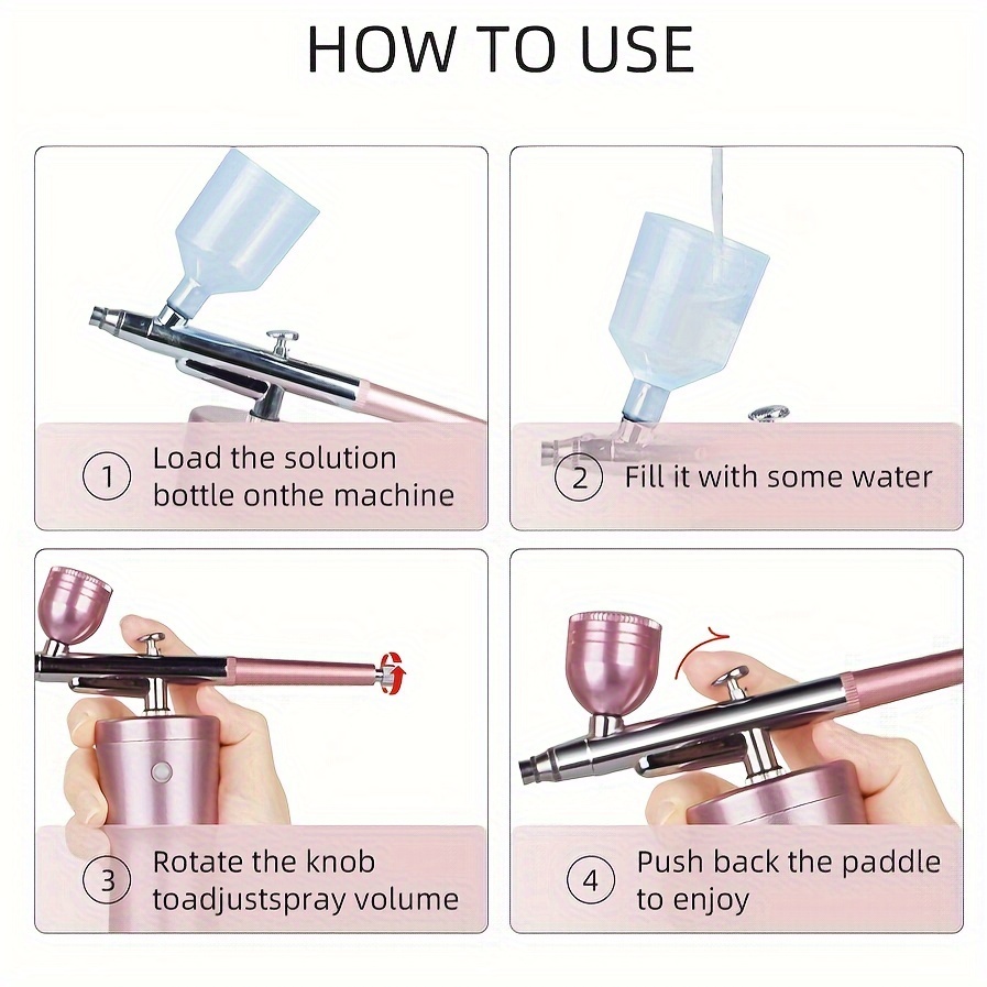Airbrush Kit With Compressor Portable Airbrush For Nails - Temu