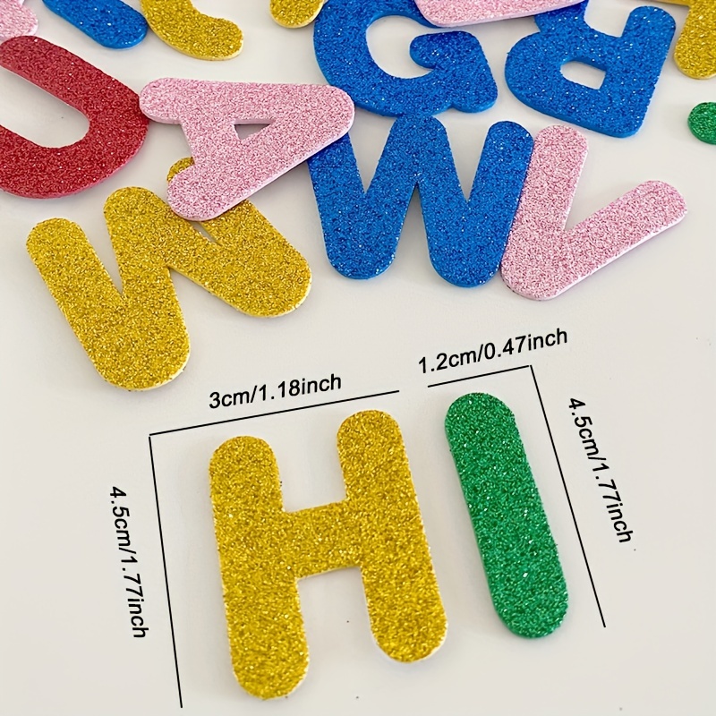 VINFUTUR 10 Sheets Letter Stickers Self Adhesive Alphabet Stickers PU Shiny  for DIY Scrapbooking Cards Decoration