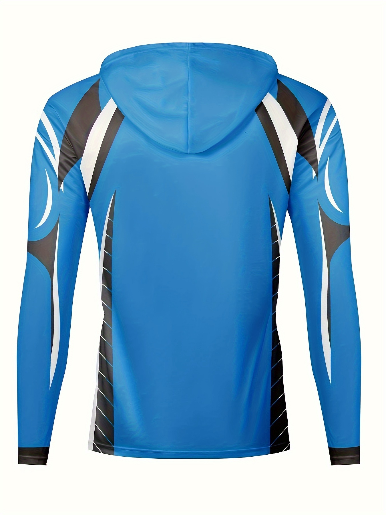 Men's UPF 50+ Sun Protection Gradient Color Hoodie, Long Sleeve Comfy Quick Dry Tops for Men's Outdoor Fishing Activities,Temu
