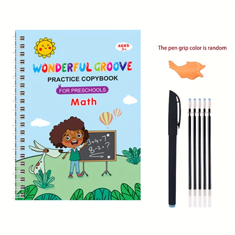  Reusable Grooved Handwriting Book For Kids Age 3-8