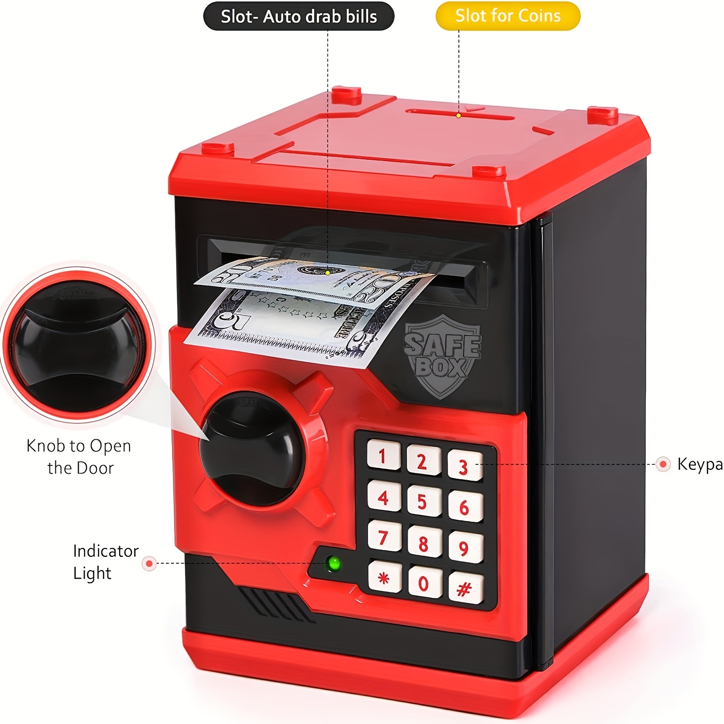 Hucha electrónica Mini cajero automático con contraseña caja de