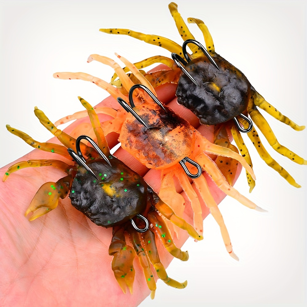 Artificial Crab Bait With Lead Weight 3D Simulated Soft - Temu