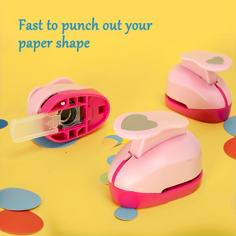 1pc, Mini Small And Cute Paper Embosser, Heart-shaped Paper Punch, Handmade  DIY Portable Love Shape Paper Art Paper Manual Punch