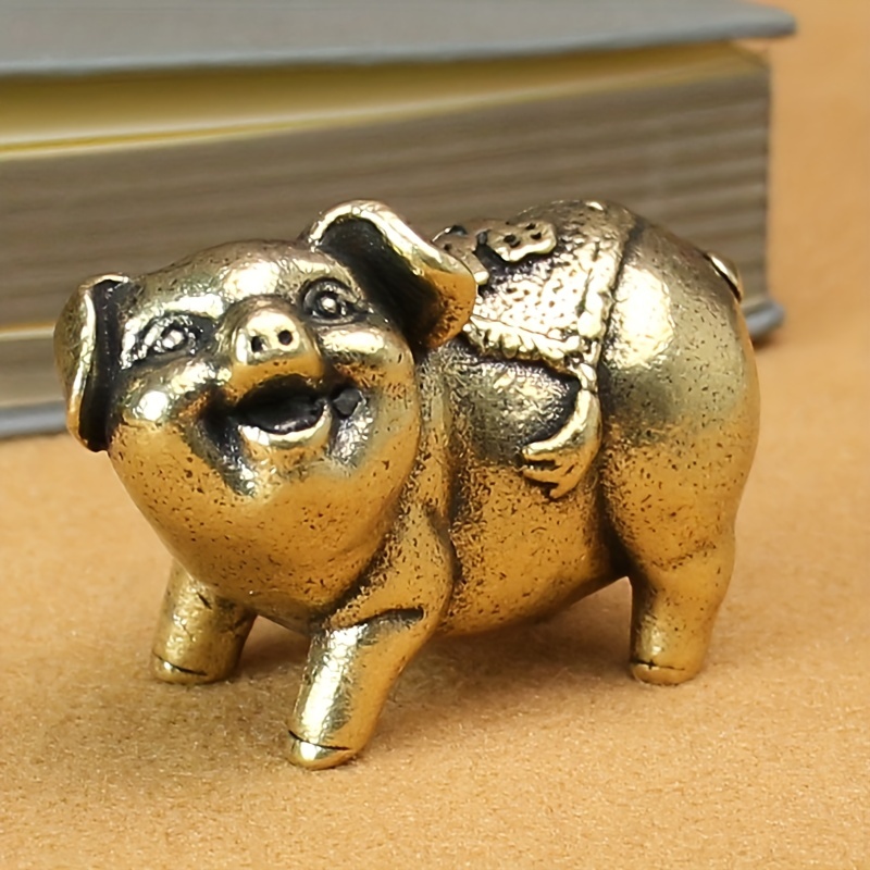 Retro Pure Copper Zodiac Pig Brass Home Decoration Small - Temu Canada