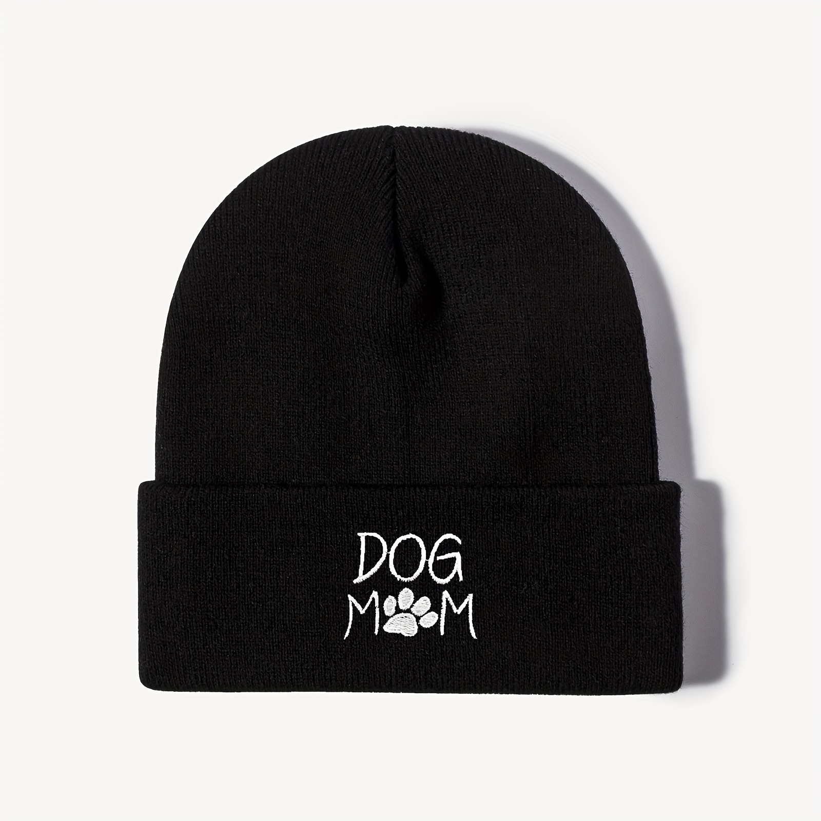 TEMU gorro de otoño/invierno de moda para exteriores, y bordado "DOG MOM" Y2K