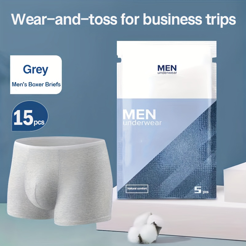 5pcs Disposable Men Male Underwear Super Soft Throw Away Paper