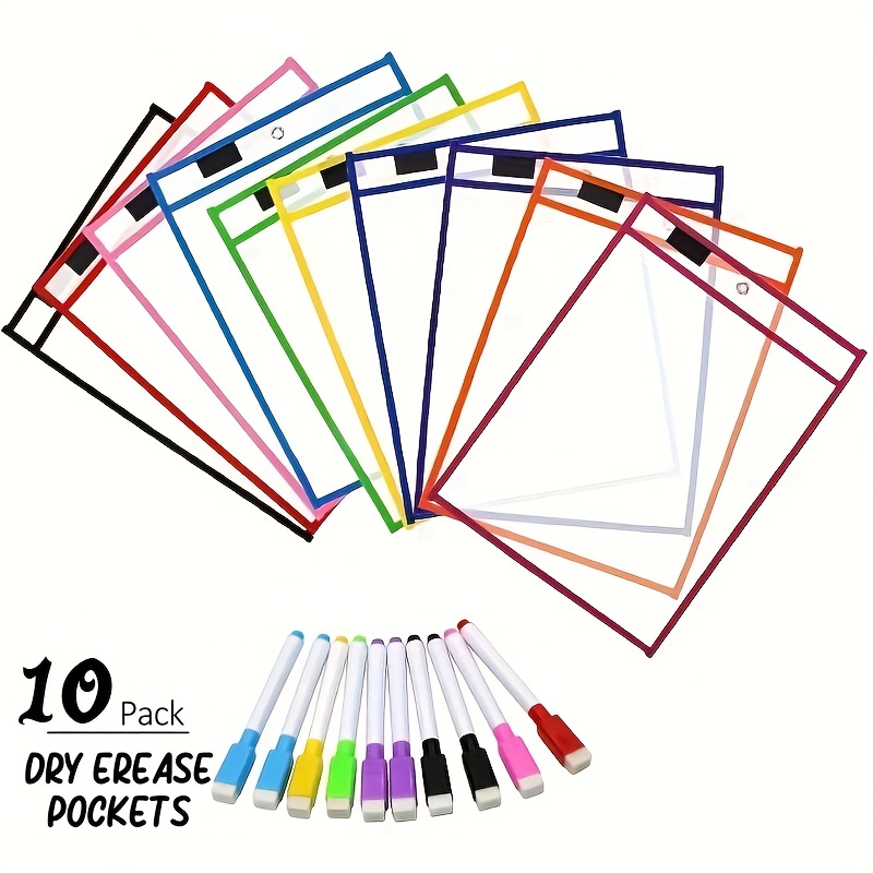 Dry Erase Pockets, set of 10