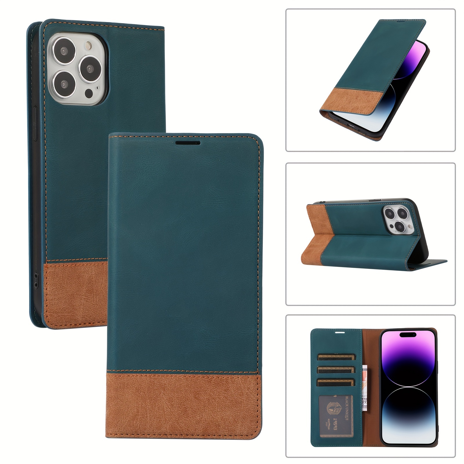 For Iphone 15 Pro Max Case Wallet With Card Slots, For Iphone15pro Pu  Leather Zipper Flip Cover With Wrist Strap Phone Protective Case Iphone  14pro Wallet Case For Iphone15,iphone15plus,iphone14plus,iphone 13pro - Temu