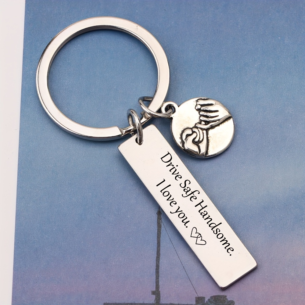 Drive safe keychain,drive safe keyring,drive safe key chain,pinky promise  keychain,new driver keyring,new driver gift