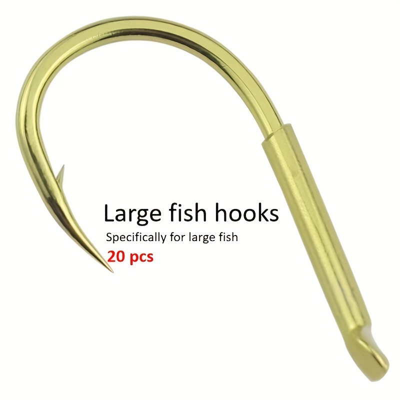 Premium Aberdeen Hooks Large Sharp Barbed Golden Fish Hooks - Temu