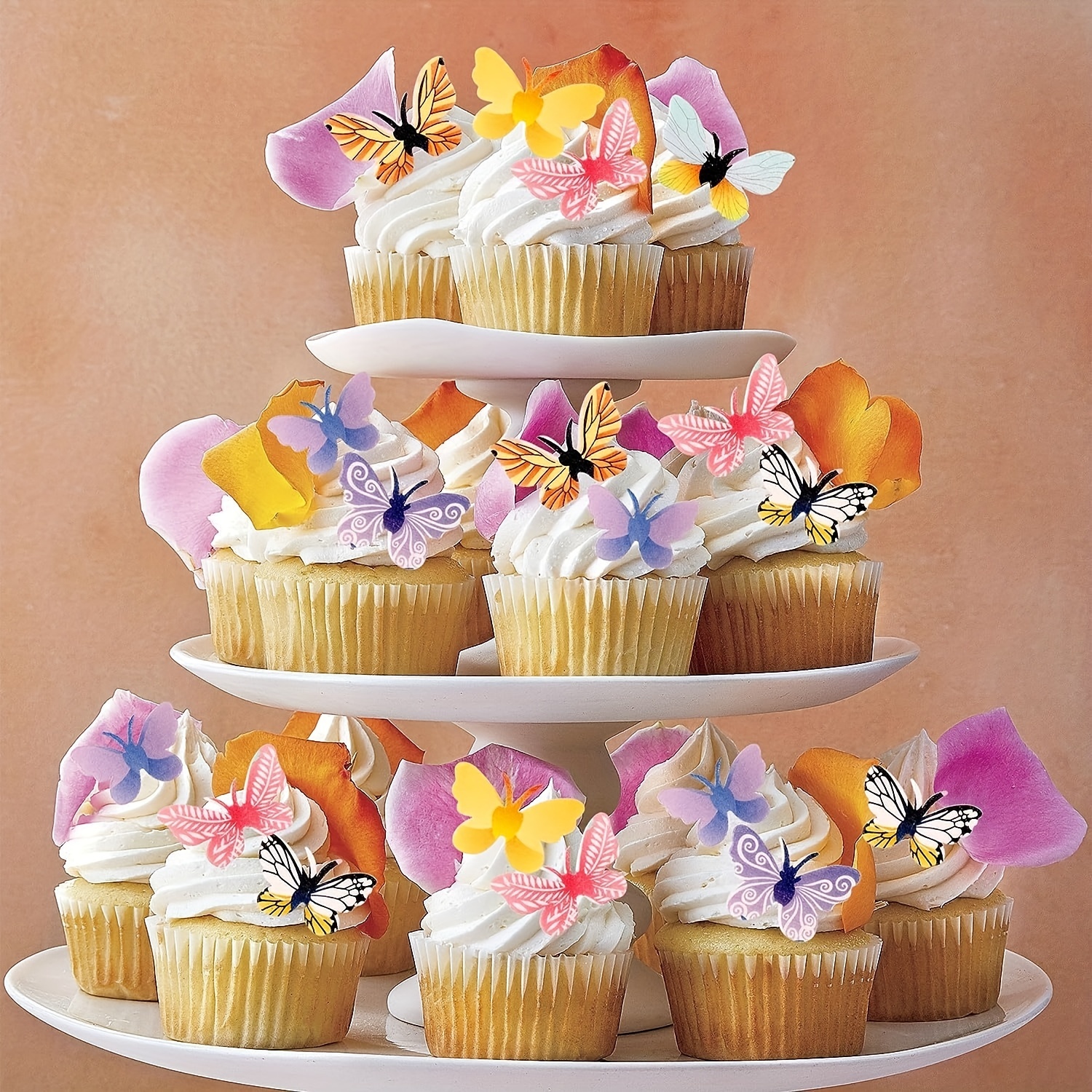 Adornos comestibles para cupcakes y pasteles de papel de arroz
