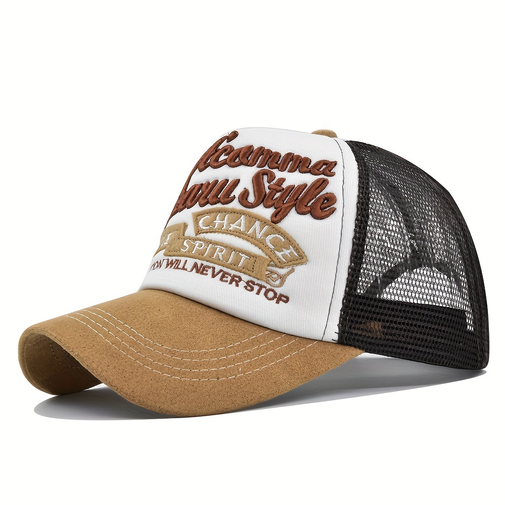 Letter Embroidery Patch Baseball Cap Trucker Hat