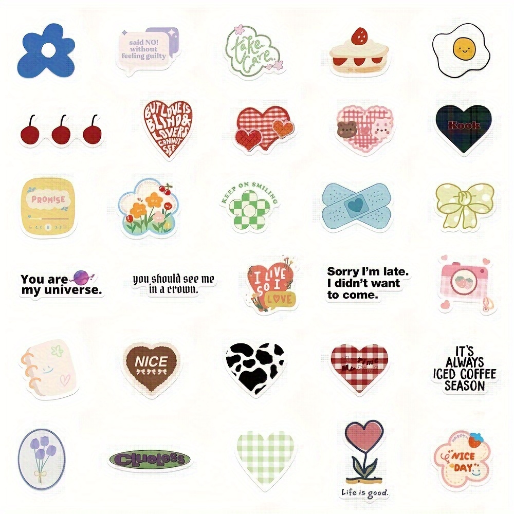 Mini Heart Stickers, Checkerboard Heart Stickers, Mini Phone