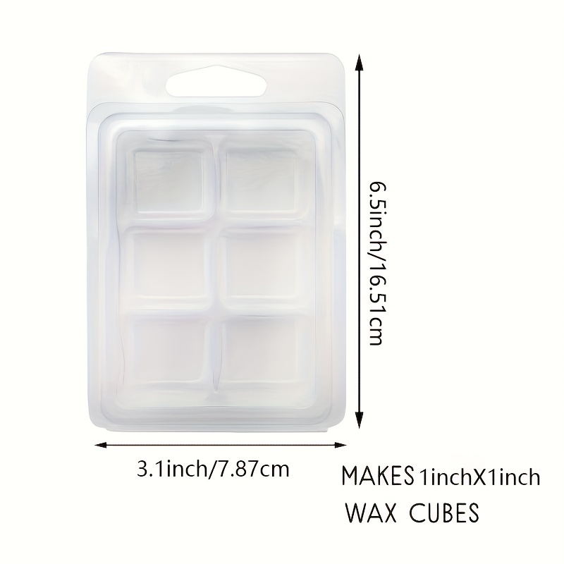 Wax Melt Mold Wax Melt Clam Shell Mold Square 6 cavity - Temu