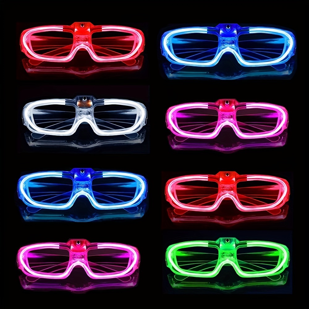 PLAY BLING Novelty Party Sunglasses 80s Asymmetric Glasses Neon Glasses for  Hip Hop Dance Halloween Party