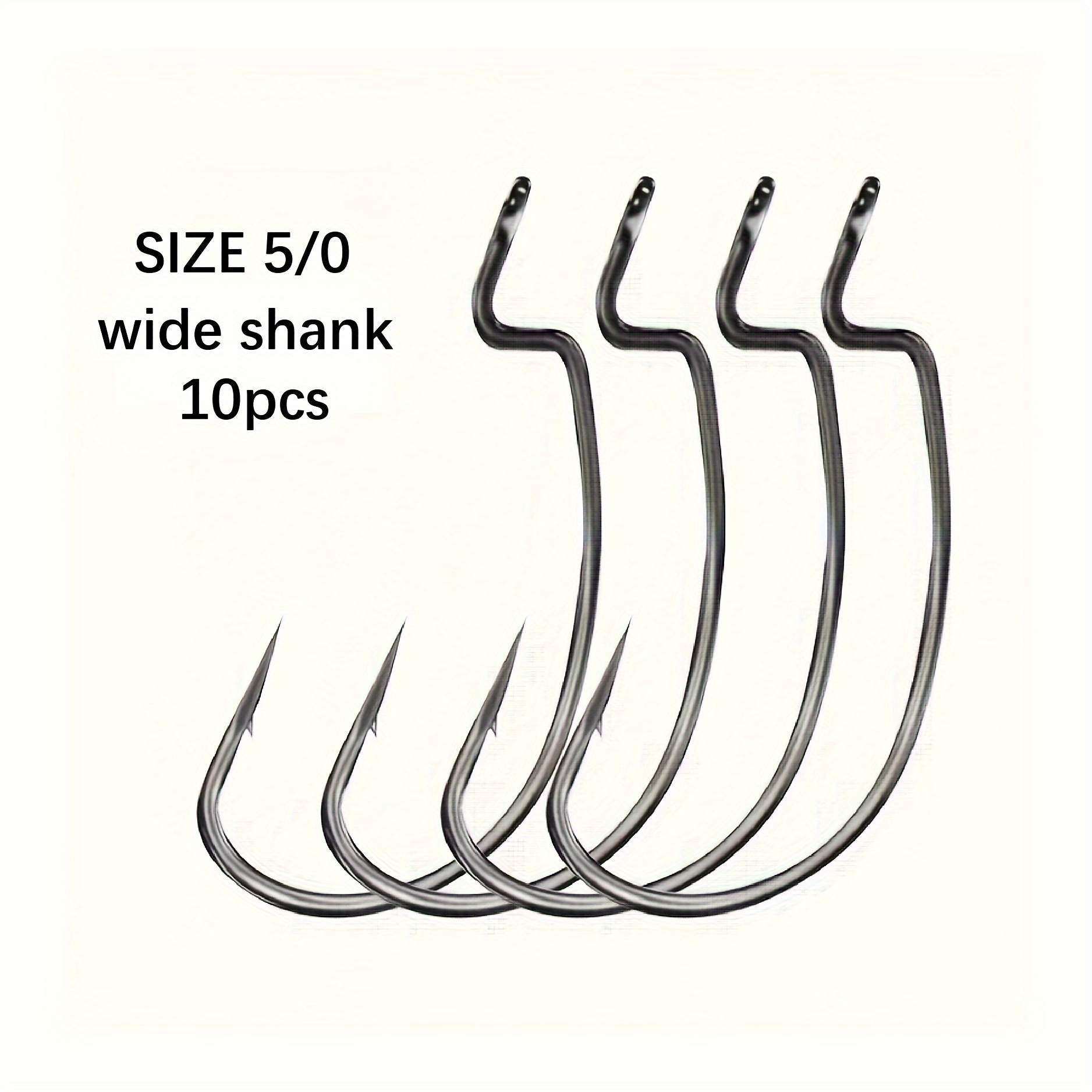 10pcs High Carbon Steel Offset Hooks, Barbed Fishing Hooks For Bass Trout,  Jigging Worm Hooks, Fishing Tackle For Saltwater Freshwater