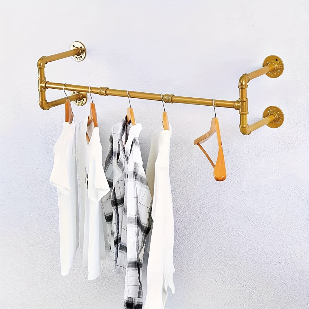 Industrial Pipe Corner Clothing Rack Heavy Duty Wall Mounted Temu