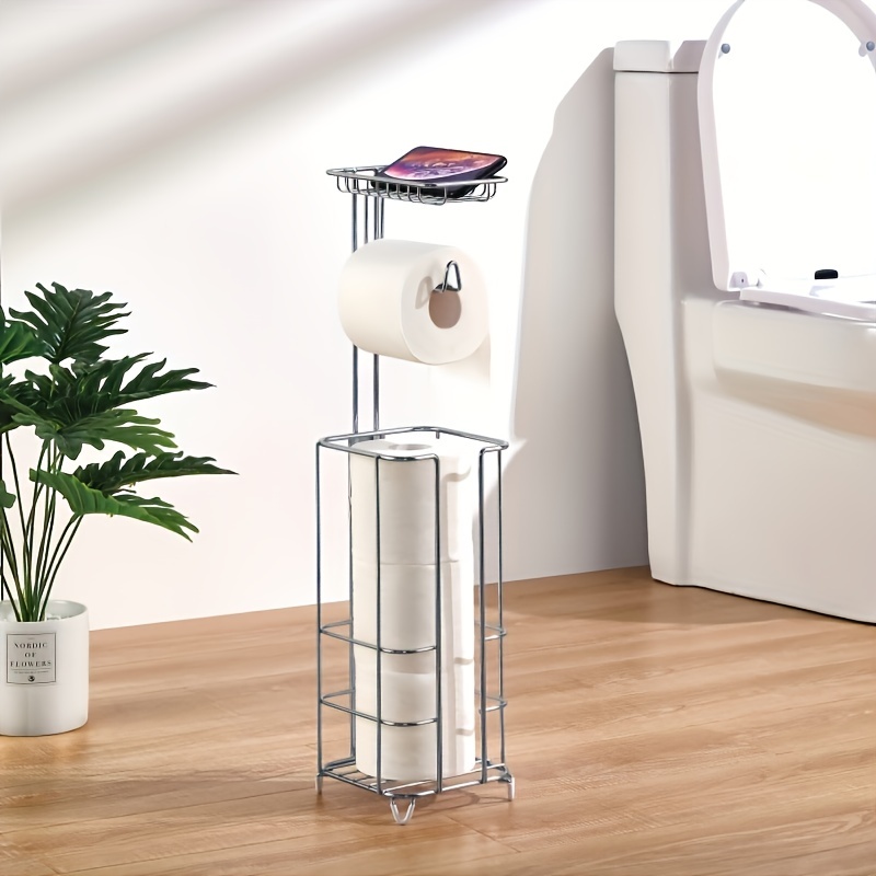 Free Standing Toilet Paper Holder Toilet Paper Holder Stand - Temu