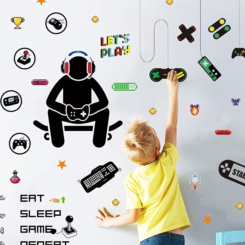Wall Stickers Kids Rooms Gamer, Gamer Decorative Stickers