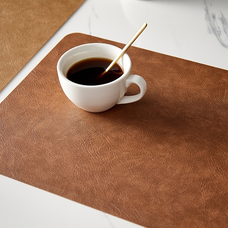 Solid Leather Mat, Round Double-sided Two-color Lychee Pattern mat, Home  Kitchen Decor - Temu